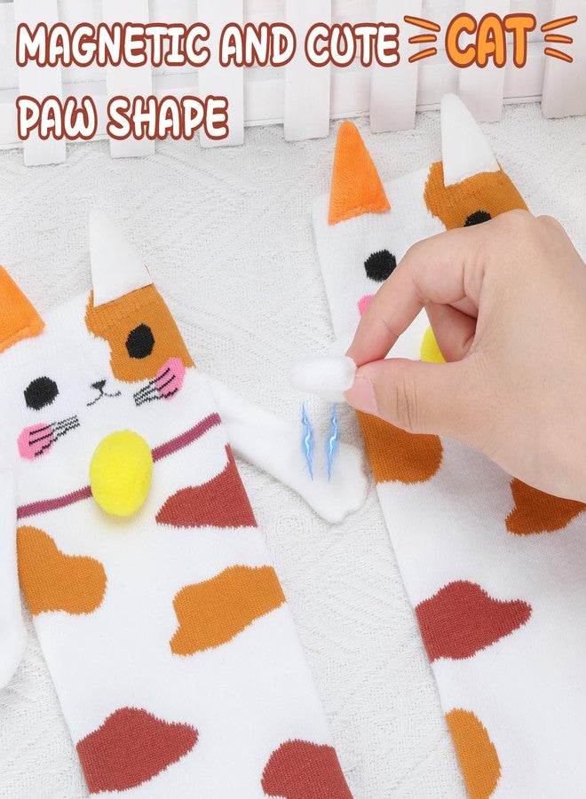 FreeNFond Women's Cat Socks Magnetic Holding Hands Animal Socks for Teen Girls, Fun Magnetic Gifts for Cat Lovers Birthday - Image 5